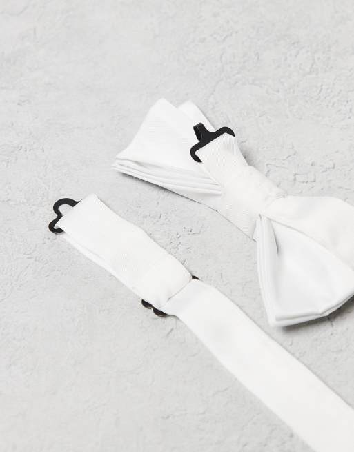 ASOS DESIGN - Satijnen vlinderdas in wit, 3 van 3