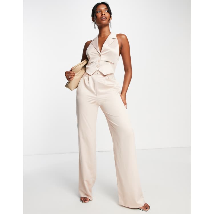 Asos store cream jumpsuit