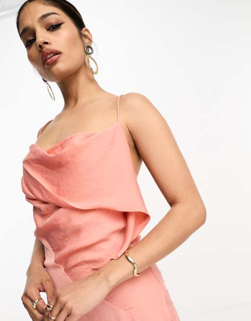 Asos pink slip dress online