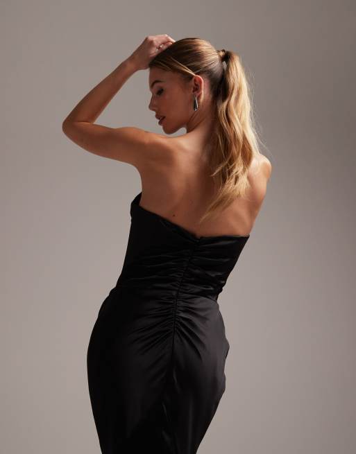 Asos black bridesmaid dress sale