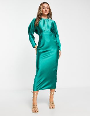 asos design batwing bias cut maxi dress