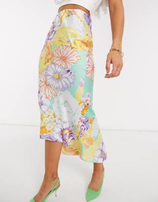floral midi skirt 1970