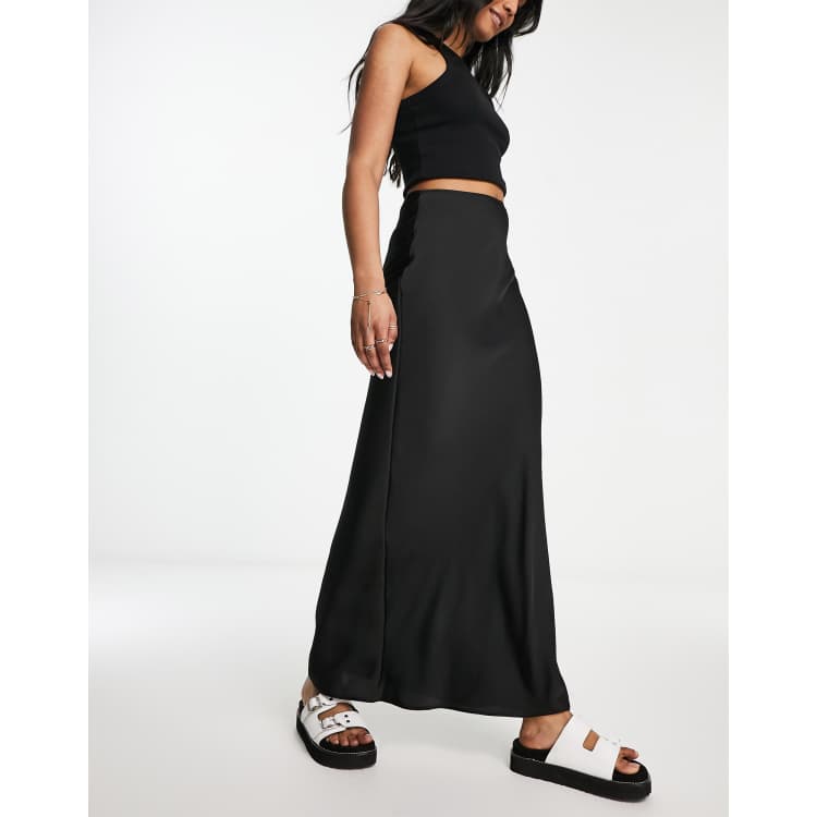 asos black maxi skirt