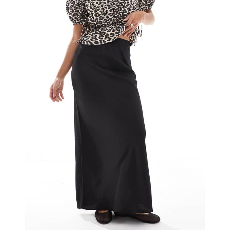 Black evening hot sale maxi skirt