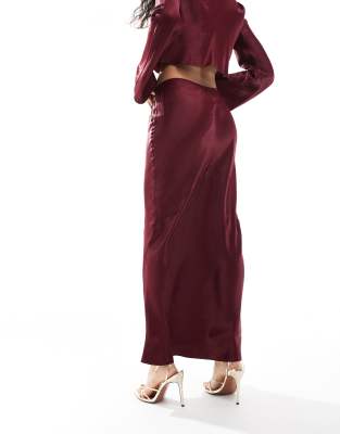 ASOS DESIGN SATIN BIAS MAXI SKIRT 