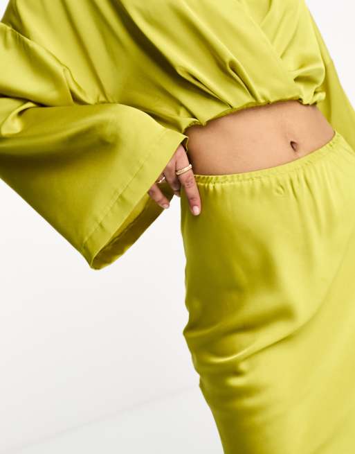 Zara yellow outlet maxi skirt