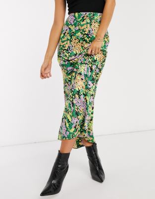 asos floral maxi skirt