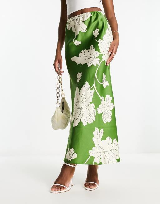 Asos green hotsell maxi skirt