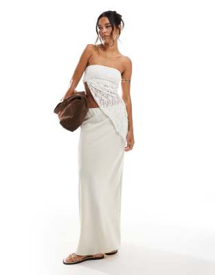 satin bias maxi skirt in oyster-Neutral