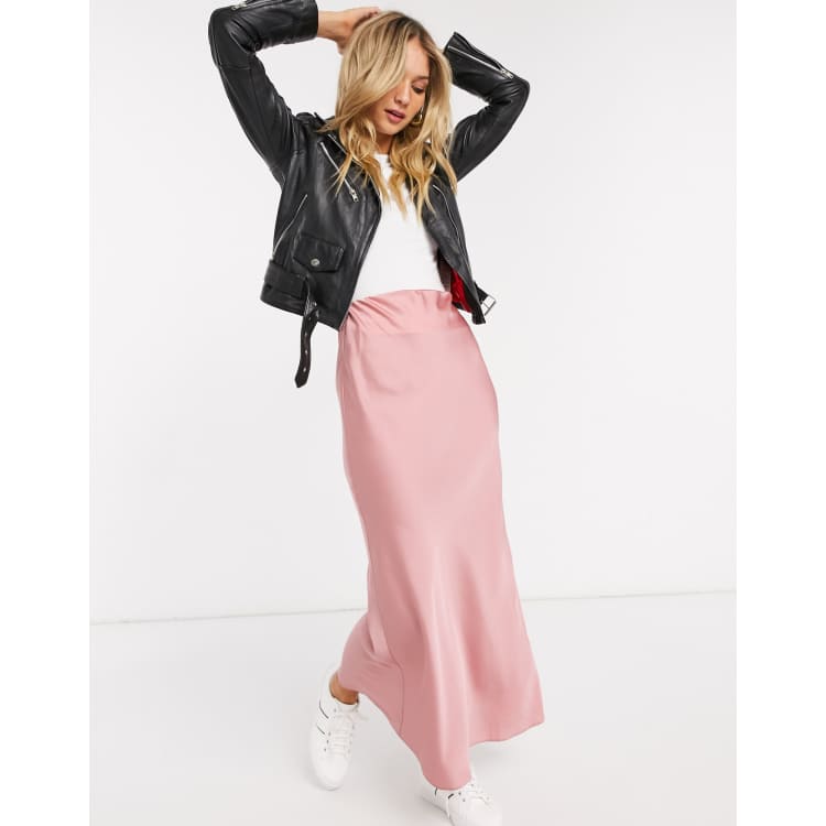 Pink skirt shop maxi outfit