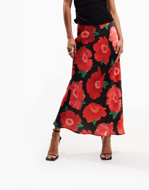 Poppy flounced best sale midi skirt