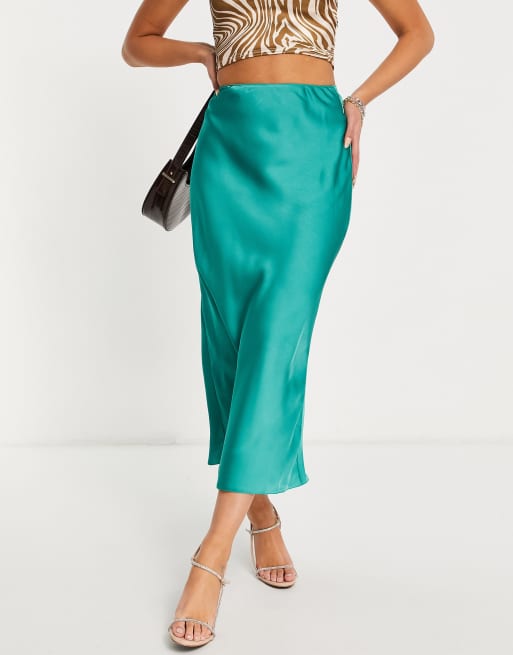 Asos midi outlet skirt green