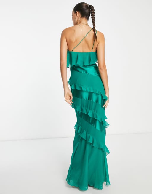 Asos green hot sale evening dress