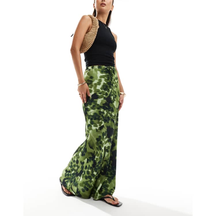 Asos camouflage pleated skirt sale