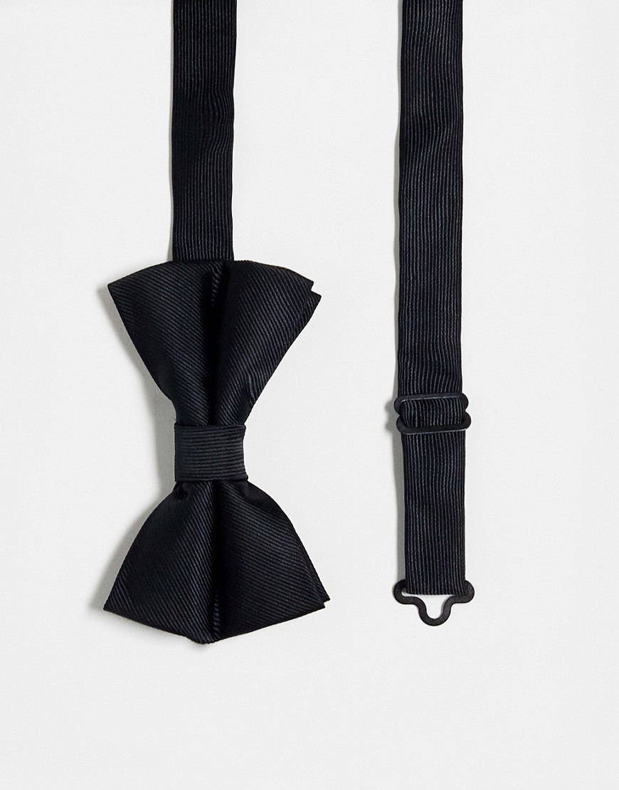 Asos Design Velvet Bow Tie In Black