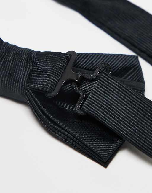 ASOS DESIGN satin bow tie in black ASOS