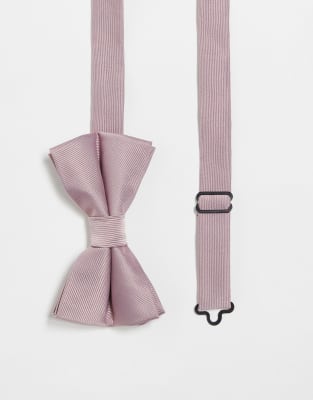 satin bow tie in pink