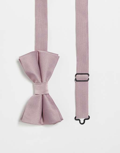 ASOS DESIGN satin bow tie in pink | ASOS