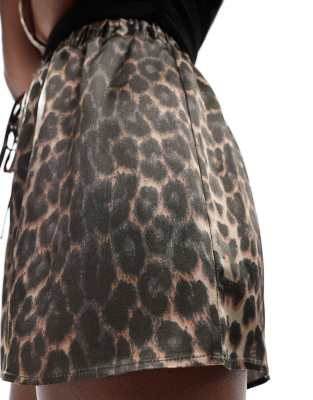 ★★Adairs★★ Satin Shorts Leopard Brown KA2673 ADIDAS adidas Originals Satin Shorts KA2673 - Shiekh