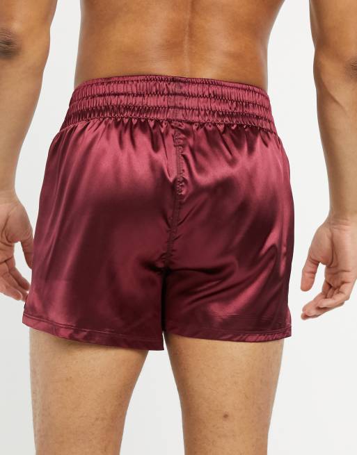 ASOS DESIGN halloween satin boxers with pumpkin print