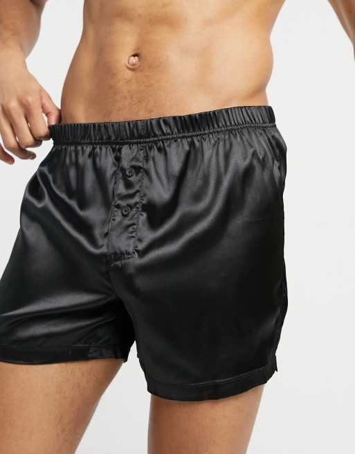 Black Pearl Satin Silk Boxers