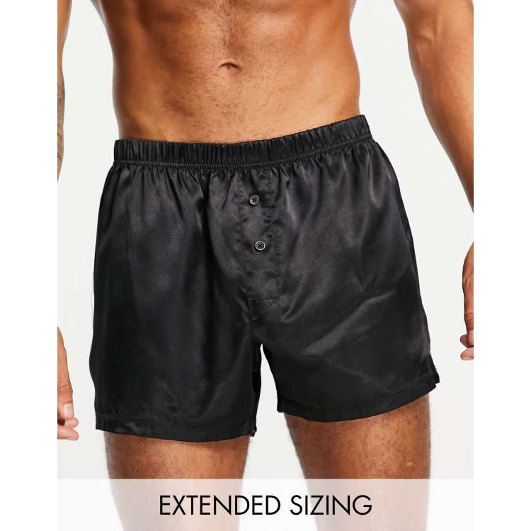 ASOS DESIGN halloween satin boxers with pumpkin print