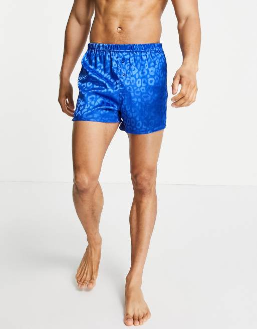 ASOS DESIGN satin boxers in leopard print | ASOS