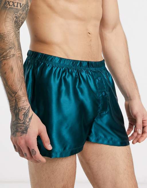 ASOS DESIGN 2 pack satin boxers