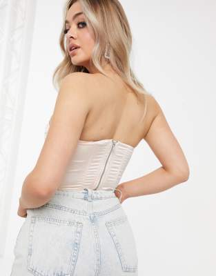 blush bustier top