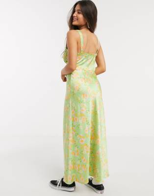 floral maxi slip dress