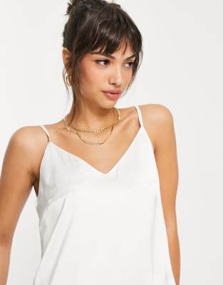 ivory satin cami