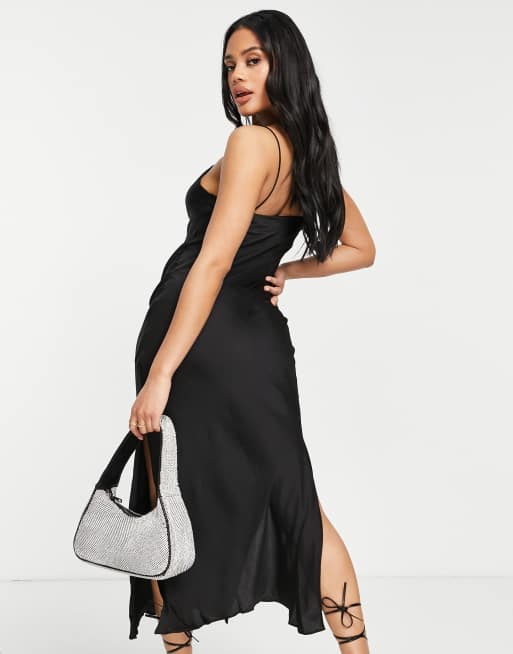 ASOS DESIGN mini cami slip dress in black