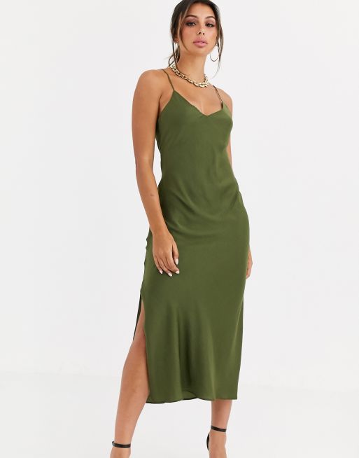 Asos design satin cami maxi store slip dress