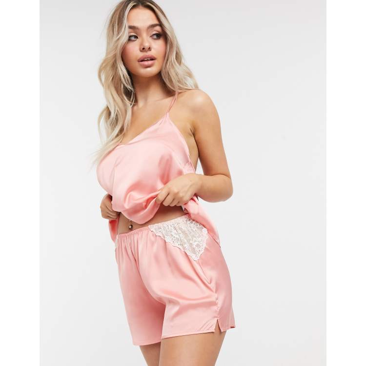 Peach discount satin pyjamas