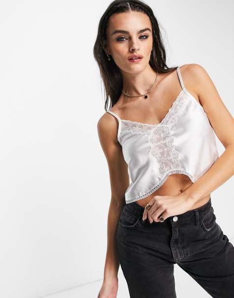 silk and lace top