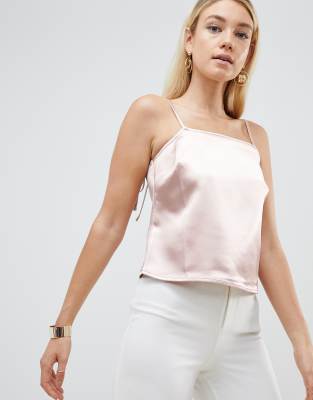 square neck satin cami