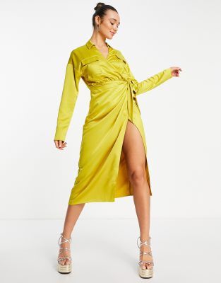 shirt dress mustard