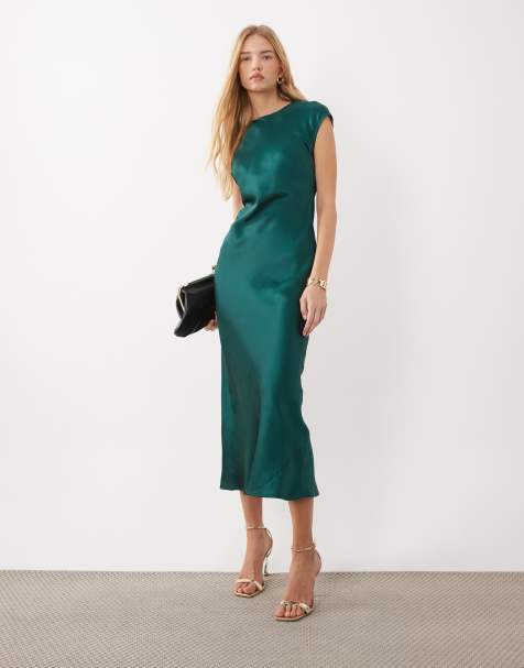 oysho green satin dress Dresses | Sage Green & Olive Green Satin Dresses Wrap dress