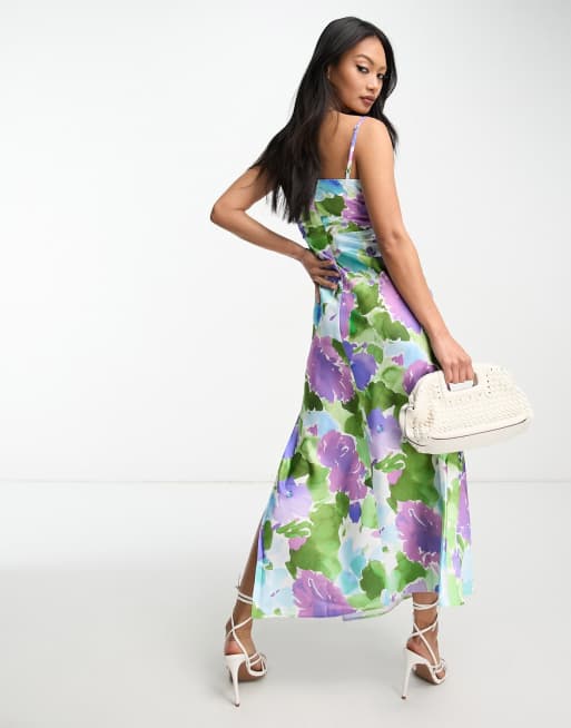 Watercolor floral online maxi dress