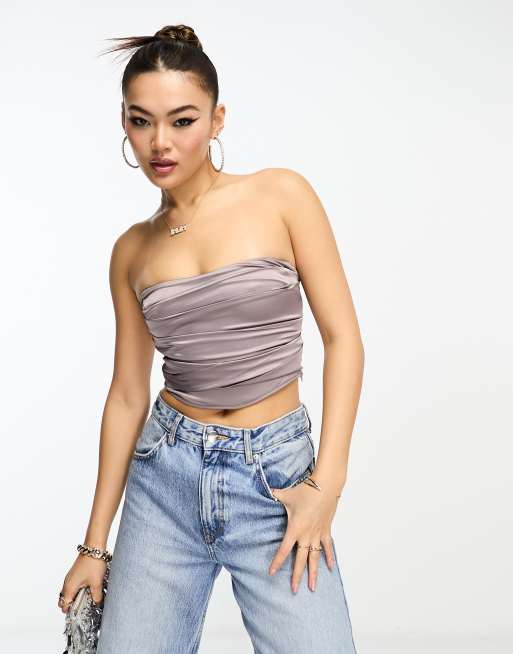 ASOS DESIGN Premium underwire satin corset