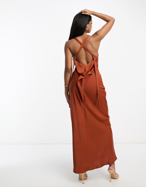 Asos cowl 2025 back dress