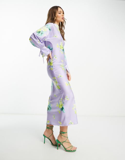 Asos lilac hotsell floral dress