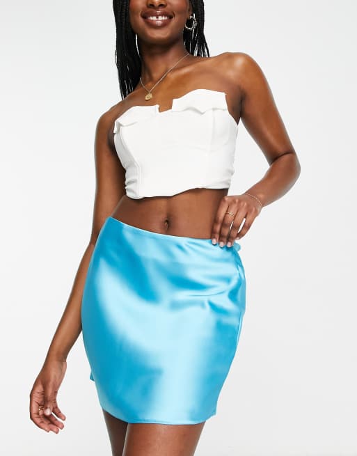 Satin discount micro skirt