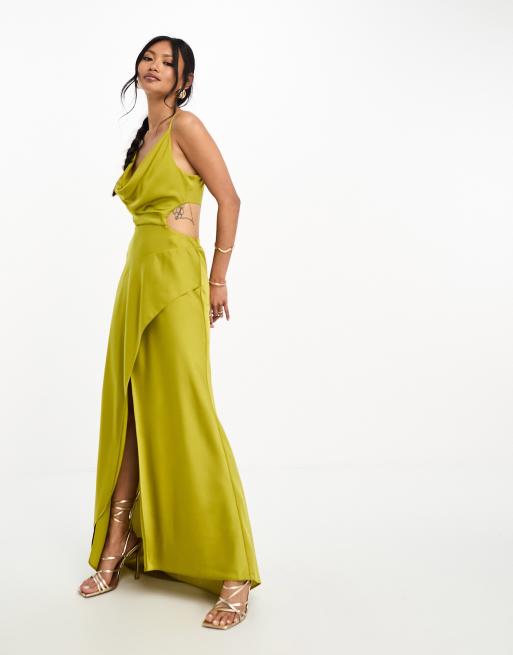 Asos shop chartreuse dress