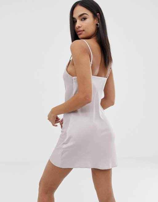ASOS DESIGN satin cowl neck slip dress, 2 of 4