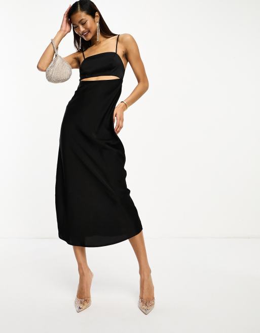 Asos black cut out dress best sale