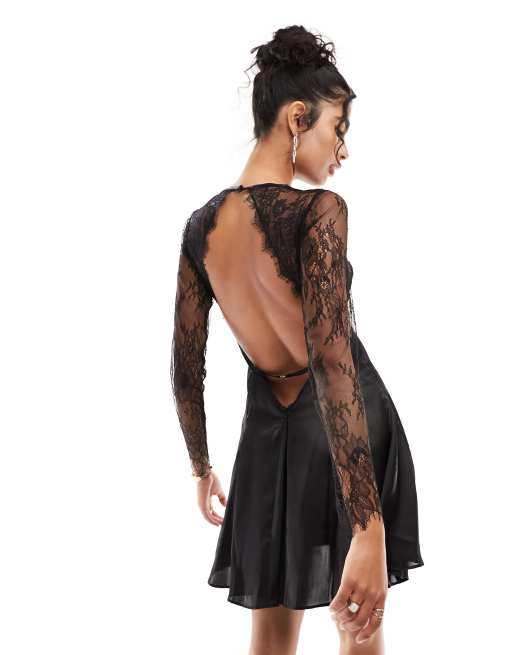 Black lace dress asos best sale