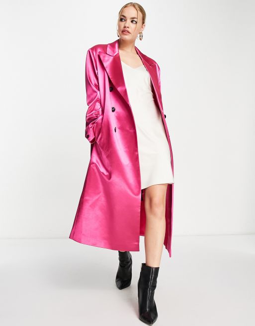 Pink deals satin coat