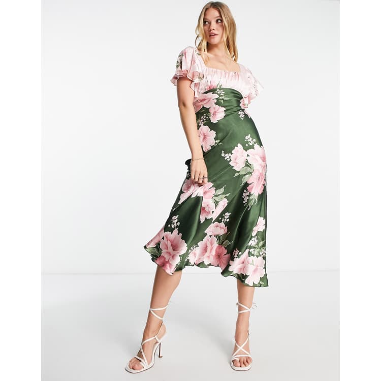 Large floral outlet dress