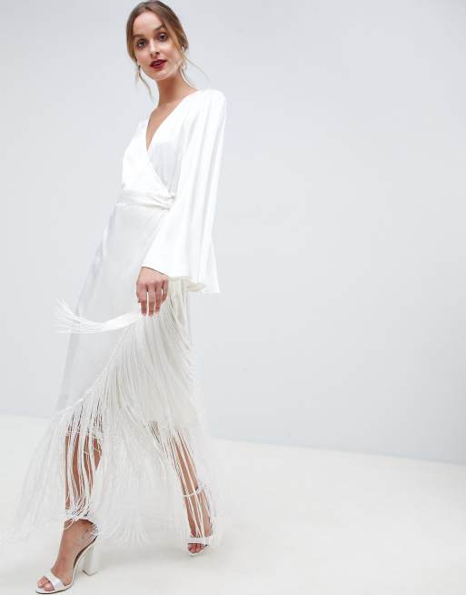 Asos fringe 2025 wedding dress